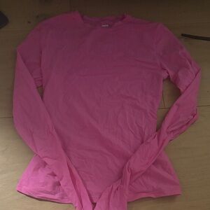 SKIMS Pink Long Sleeve Tee